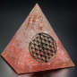 Pyramide Orgonite de protection Cristal de roche & Fleur de vie GM