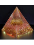 Pyramide Orgonite de protection Cristal de roche & Fleur de lotus GM