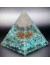 Pyramide Orgonite de protection Turquoise & Péridot GM