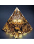 Pyramide Orgonite de protection Œil de tigre & Fleur de lotus GM
