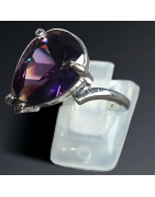 Bague Zirconium Métal rhodié Taille 59