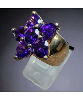 Bague Zirconium fleur...