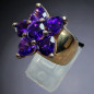 Bague Zirconium fleur Bronze plaqué or Taille 52