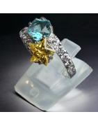 Bague Zirconium deux couleurs Argent 925 Taille 59