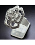 Bague Swarovski fleur Acier inox Taille 56+