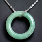 Pendentif Aventurine verte Anneau Taille 61 avec chaîne