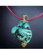 Pendentif Turquoise avec cordon réglable