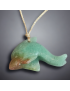 Pendentif Dauphin Aventurine verte avec cordon