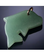 Pendentif Dauphin Aventurine verte
