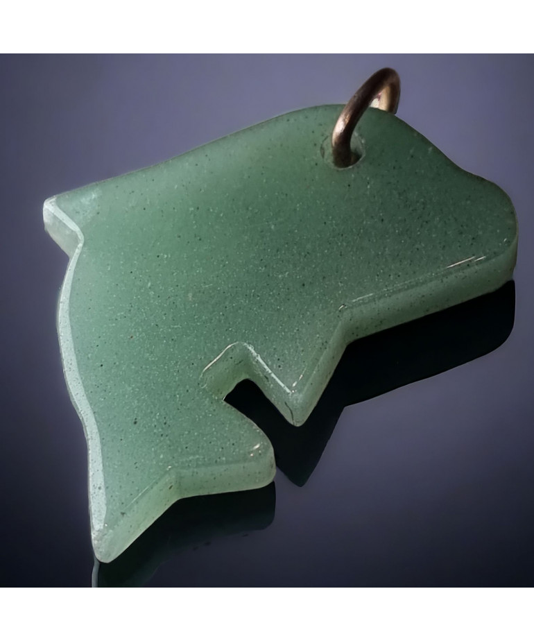 Pendentif Dauphin Aventurine verte