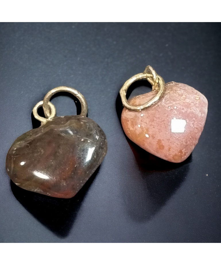 Pendentif Jaspe rouge petit cœur