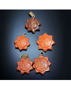 Pendentif Jaspe rouge petit soleil