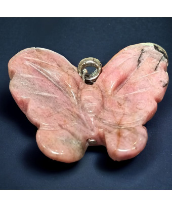 Pendentif Rhodonite Papillon