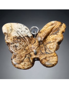 Pendentif Jaspe Paysage Papillon