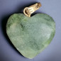 Pendentif Jade Cœur attache dorée