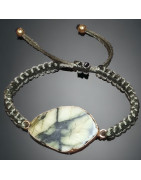 Bracelet Chrysoprase avec cordon réglable