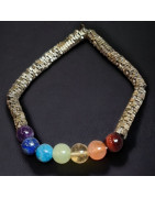 Bracelet Hématite dorée 7 chakras