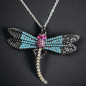 Pendentif Swarovski libellule avec chaîne