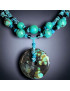 Collier Turquoise du Tibet et Onyx facettée