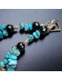 Collier Turquoise du Tibet et Onyx facettée