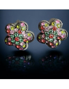 Boucles Swarovski Fleur à clips