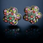 Boucles Swarovski Fleur à clips