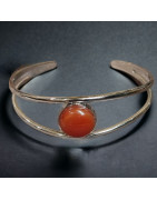 Bracelet Cornaline cabochon rigide