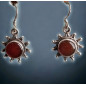 Boucles Cornaline soleil Argent 925