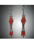 Boucles d'oreilles Corail Argent 925