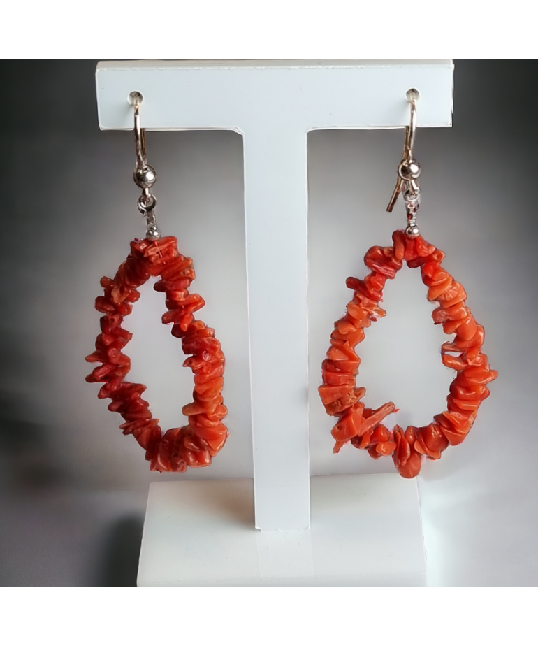 Boucles Corail Argent 925