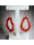 Boucles d'oreilles Corail Argent 925