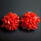Boucles Corail à clips Argent 925