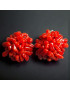 Boucles d'oreilles Corail à clips Argent 925