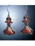 Boucles Corail Ethniques Argent 925