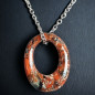 Pendentif Jaspe rouge avec chaîne