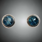Boucles Apatite bleue cabochon Argent 925