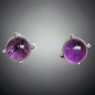 Boucles Améthyste griffée Argent 925