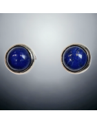 Boucles Lapis-lazuli cabochon Argent 925