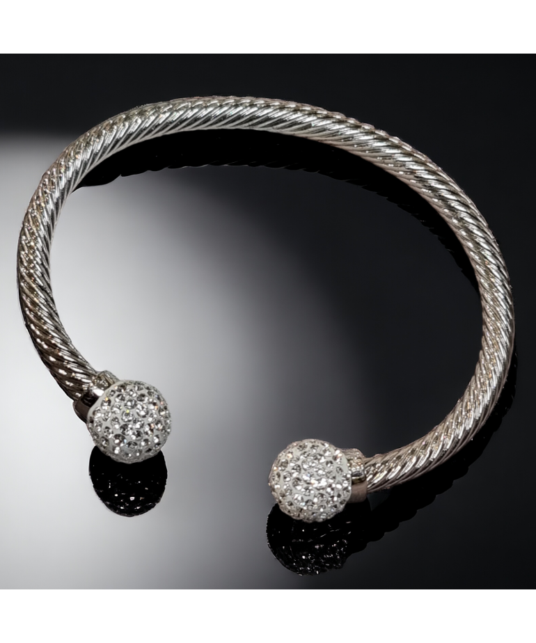 Bracelet Zirconium Acier