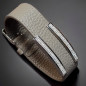 Bracelet Zirconium Cuir & Acier