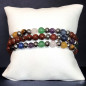 Bracelet 7 chakras Obsidienne acajou Pierres rondes 6mm