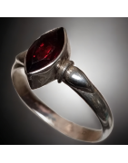 Bague Grenat Argent 925 Taille 56
