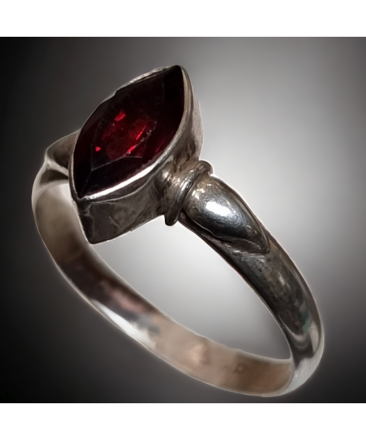 Bague Grenat Argent 925 Taille 56