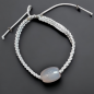 Bracelet Agate blanche sur cordon réglable