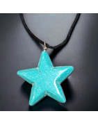 Pendentif Turquoise étoile sur cordon réglable