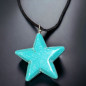 Pendentif Turquoise étoile sur cordon réglable