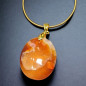 Pendentif Cornaline sur cordon élastique