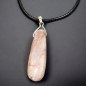 Pendentif Kunzite sur cordon simili cuir