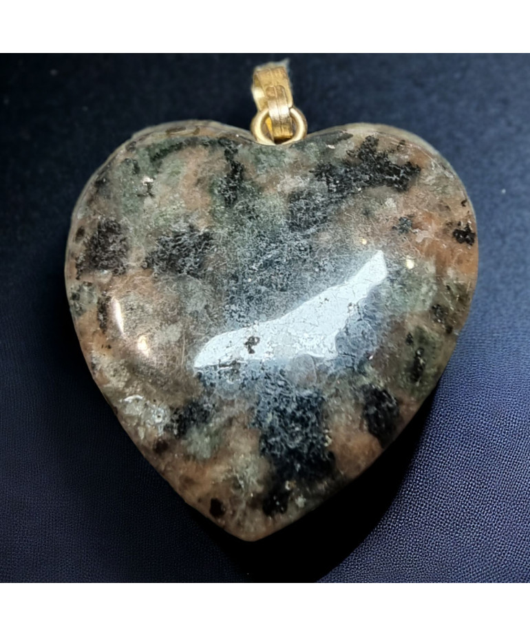 Pendentif Quartz Tourmaline cœur