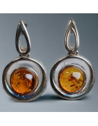 Boucles Ambre Argent 925